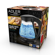 Adler AD 1274 svart Vannkoker i glass elektrisk 1.7L