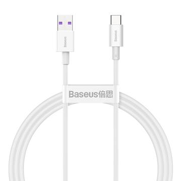 Baseus Superior Series USB-C data- og ladekabel - 100 W, 2 m - hvit