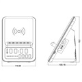 AFK BT512 Radio Klokke / Bluetooth-høyttaler med Trådløs Lader (Åpen Emballasje - Tilfredsstillende) - Grå