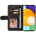 Bi-Color Series Samsung Galaxy A52 5G, Galaxy A52s Lommebok-deksel - Svart