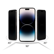 iPhone 15 Pro Max Hofi Anti Spy Pro+ Privacy Beskyttelsesglass - Svart Kant