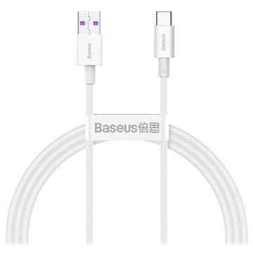 Baseus Superior Series USB-C Data & Ladekabel - 66W, 1m - Hvit