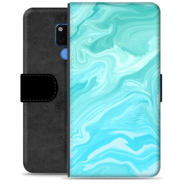 Huawei Mate 20 Premium Lommebok-deksel - Blå Marmor