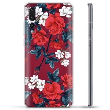 Huawei P20 Pro TPU-deksel - Vintage Blomster