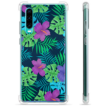 Huawei P30 Hybrid-deksel - Tropiske Blomster