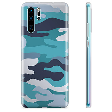 Huawei P30 Pro TPU-deksel - Blå Kamuflasje