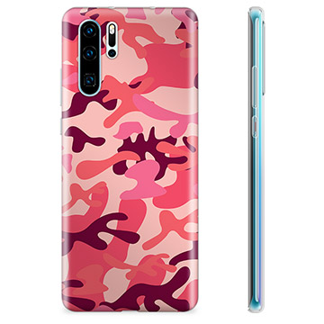 Huawei P30 Pro TPU-deksel - Rosa Kamuflasje