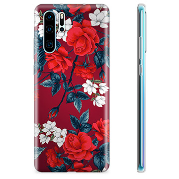 Huawei P30 Pro TPU-deksel - Vintage Blomster