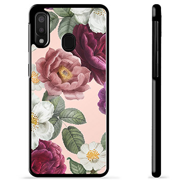 Samsung Galaxy A20e Beskyttelsesdeksel - Romantiske Blomster