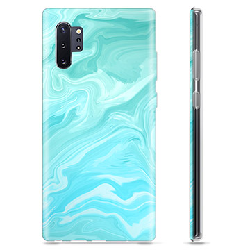 Samsung Galaxy Note10+ TPU-deksel - Blå Marmor