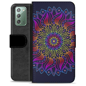 Samsung Galaxy Note20 Premium Lommebok-deksel - Fargerik Mandala