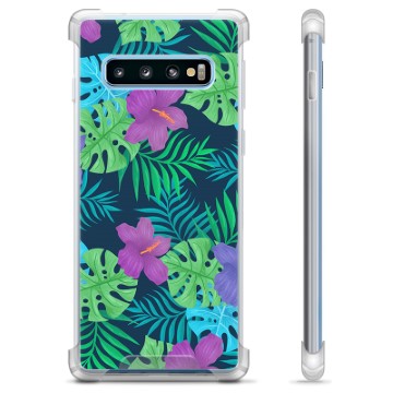 Samsung Galaxy S10 Hybrid-deksel - Tropiske Blomster