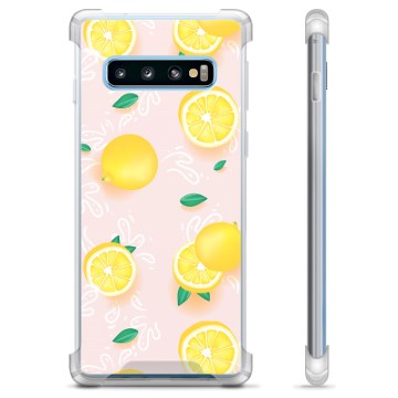 Samsung Galaxy S10+ Hybrid-deksel - Sitronmønster