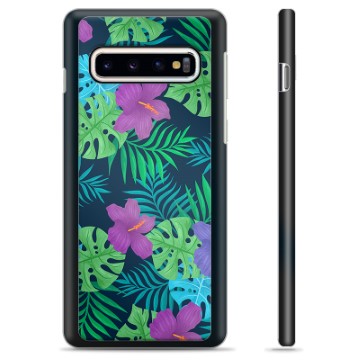 Samsung Galaxy S10+ Beskyttelsesdeksel - Tropiske Blomster