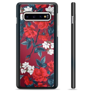 Samsung Galaxy S10+ Beskyttelsesdeksel - Vintage Blomster