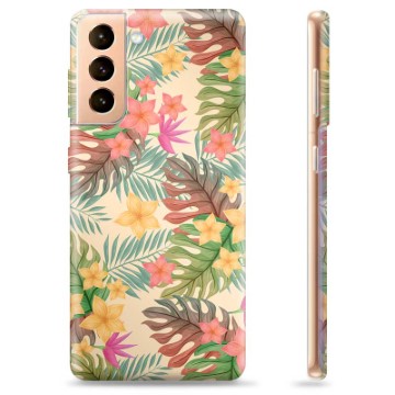 Samsung Galaxy S21+ 5G TPU-deksel - Rosa Blomster