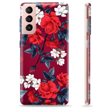 Samsung Galaxy S21 5G TPU-deksel - Vintage Blomster