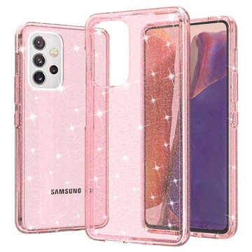 Stylish Glitter Series Samsung Galaxy A53 5G Hybrid-deksel - Rosa