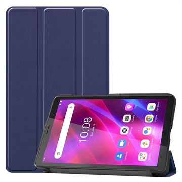 Tri-Fold Series Lenovo Tab M7 (3rd Gen) Smart Folio-etui - Mørkeblå