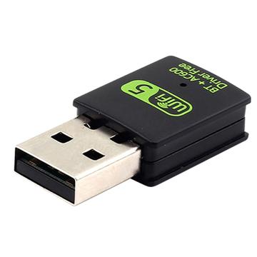 Trådløs USB WiFi-dongle / Bluetooth-adapter - 600 Mbps
