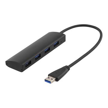 DELTACO UH-481 4-ports USB 3.1 Gen Hub - Svart