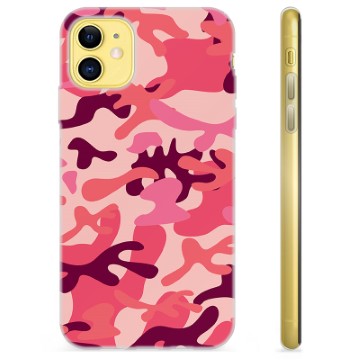 iPhone 11 TPU-deksel - Rosa Kamuflasje