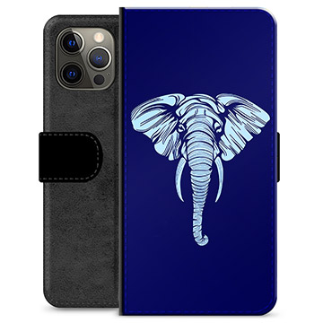 iPhone 12 Pro Max Premium Lommebok-deksel - Elefant