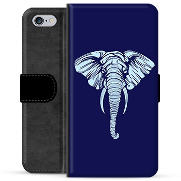 iPhone 6 / 6S Premium Lommebok-deksel - Elefant