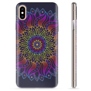 iPhone XS Max TPU-deksel - Fargerik Mandala