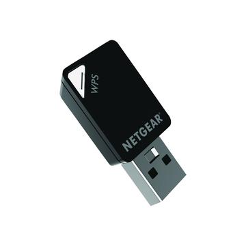 Netgear A6100 AC600 Dual Band WiFi USB Mini Adapter - Svart