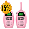 2 stk DJ100 Walkie Talkie leker for barn Interphone Mini håndholdt sender/mottaker 3 km rekkevidde UHF-radio med nøkkelbånd