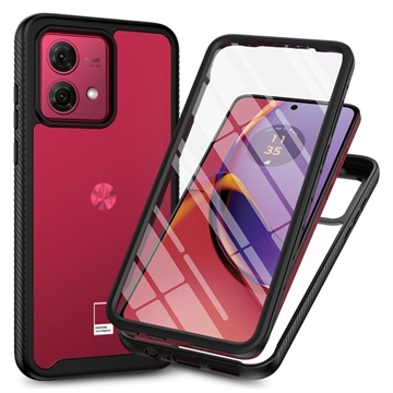 Motorola Moto G84 360 Beskyttelse Deksel - Svart / Klar