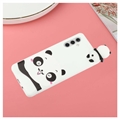 Samsung Galaxy A04s/A13 5G 3D Cartoon TPU-deksel - Hvit Panda