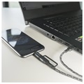 4smarts ComboCord CL USB-C / USB-C og Lightning Kabel - 1.5m - Svart