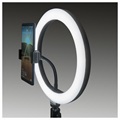 4smarts LoomiPod XL & Mini Selfie Trebent Stativ m. LED Ring-lys