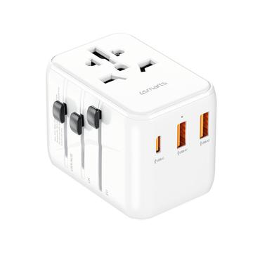 4smarts Nomad World Travel Adapter - 20W, EU, UK, US, AUS - Hvit