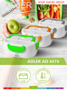 Adler AD 4474 Elektrisk matboks - 1.1L - oransje