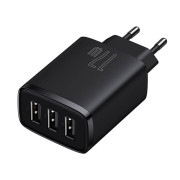 Baseus kompakt hurtiglader CCXJ020101, 3x USB, 17W