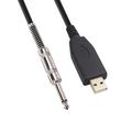 6.35mm jack til gitar-USB-lydkabel - 2m