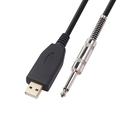 6.35mm jack til gitar-USB-lydkabel - 2m