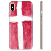 iPhone X / iPhone XS TPU-deksel - Dansk Flagg