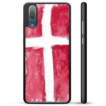 Huawei P20 Beskyttelsesdeksel - Dansk Flagg