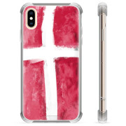 iPhone X / iPhone XS Hybrid-deksel  - Dansk Flagg