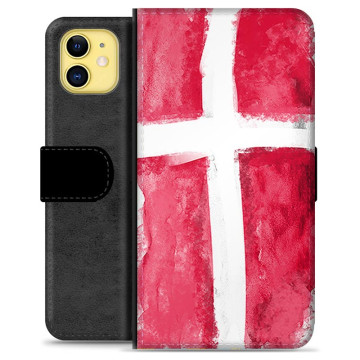 iPhone 11 Premium Lommebok-deksel - Dansk Flagg