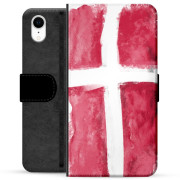 iPhone XR Premium Lommebok-deksel - Dansk Flagg