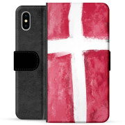 iPhone X / iPhone XS Premium Flip Case - Dansk Flagg