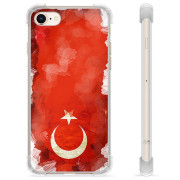 iPhone 7/8/SE (2020)/SE (2022) Hybrid-deksel  - tyrkisk Flagg