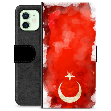 iPhone 12 Premium Lommebok-deksel - tyrkisk Flagg