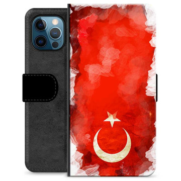 iPhone 12 Pro Premium Lommebok-deksel - tyrkisk Flagg