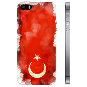 iPhone 5/5S/SE TPU-deksel - tyrkisk Flagg